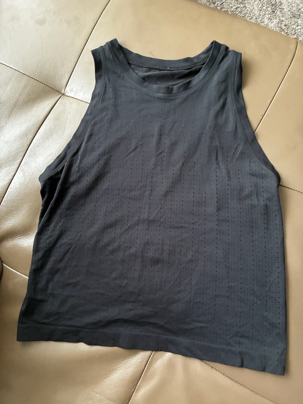 all in motion Black Women's Perforated Athletic Tank Top